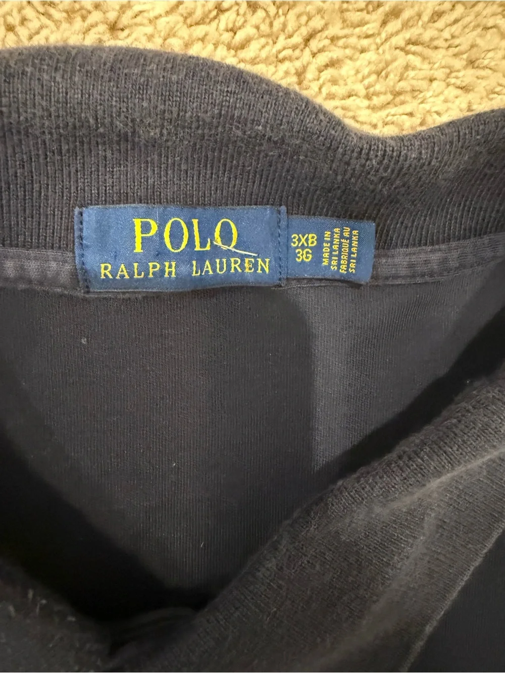 Polo Ralph Lauren Mens 3XB Navy Blue Short Sleeve Polo Shirt Red Pony Cotton